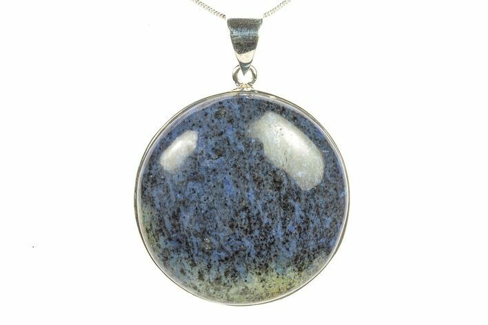 Polished Dumortierite Pendant - Sterling Silver #279338